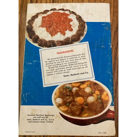 Kenmore Automatic Skillet Recipe Book Vintage 1955 Booklet Manual Paperback - Picture 9 of 9